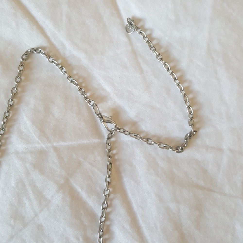 Fun Silver and Shell Long Necklace - Picture 3 of 4